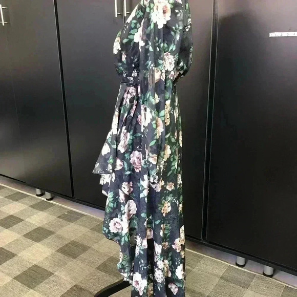 Lulus Feeling Cherished black Floral Ruffled Wrap Tiered Maxi Dress - Picture 7 of 15